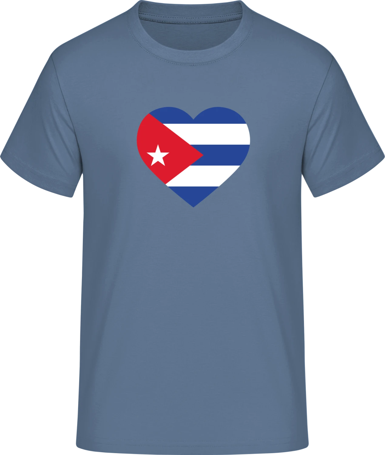 Cuba Heart Flag - Front_Stein Blau