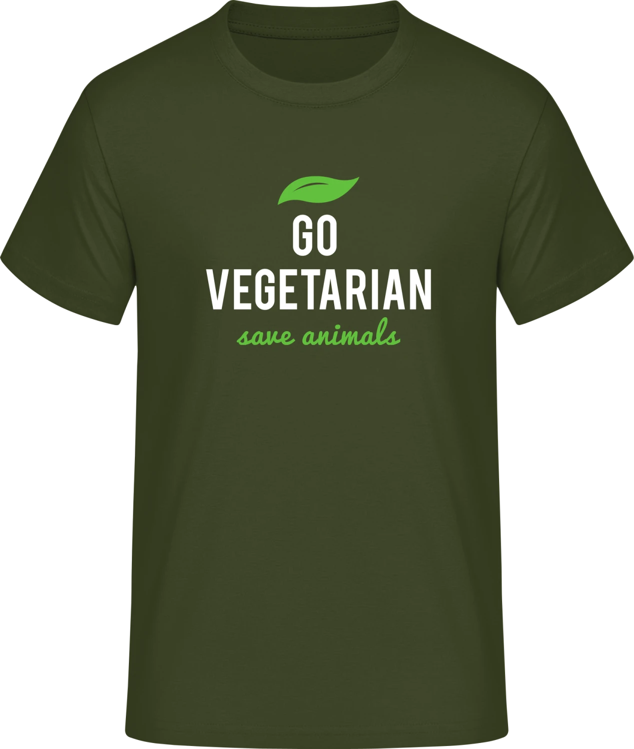 Go Vegetarian Save Animals - Front_Urban Khaki