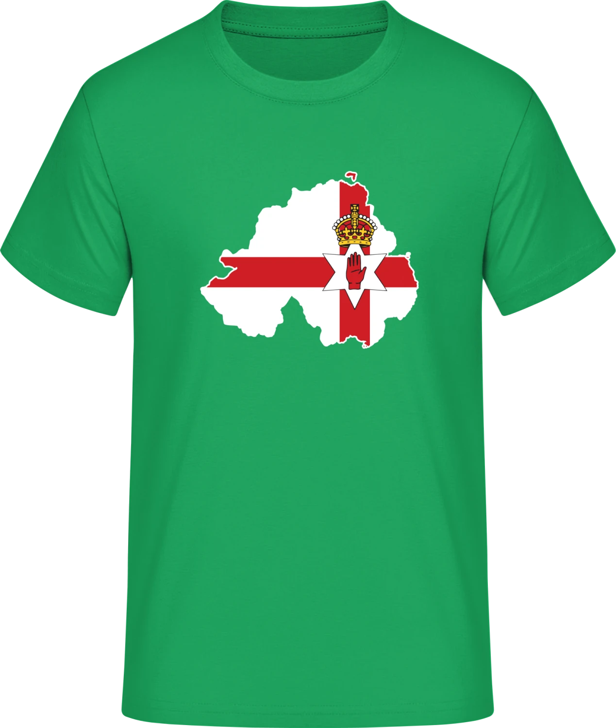 Northern Ireland Map - Front_Kelly Green