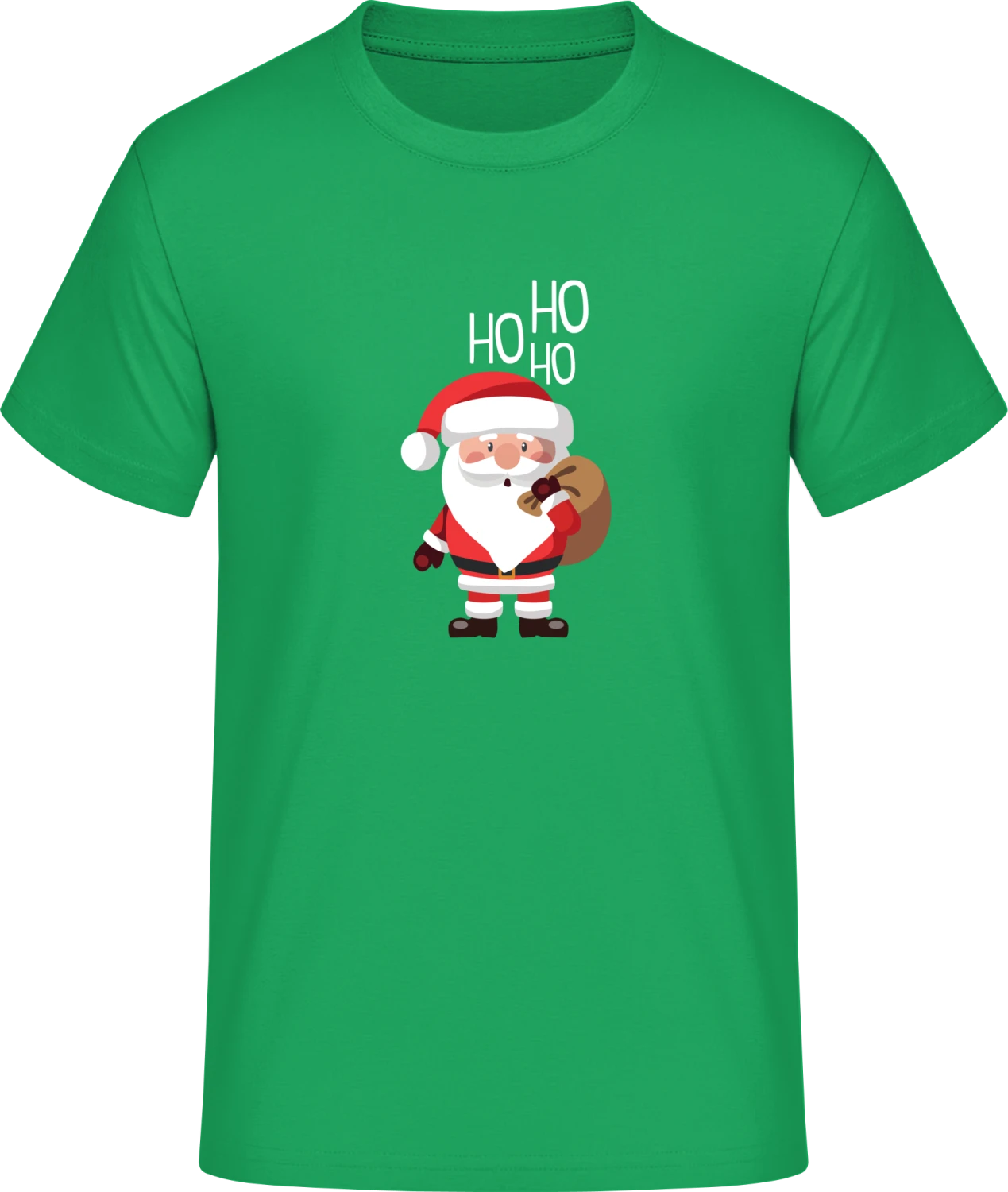 Santa Claus Ho Ho Ho - Front_Kelly Green