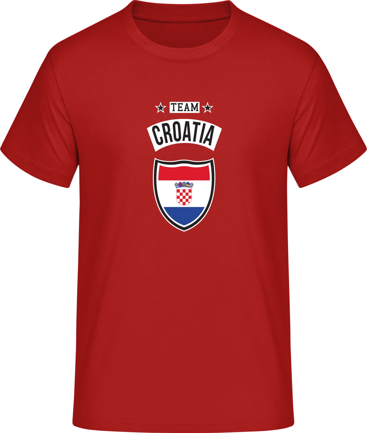 Team Croatia - Red #E190 T-Shirt - Front