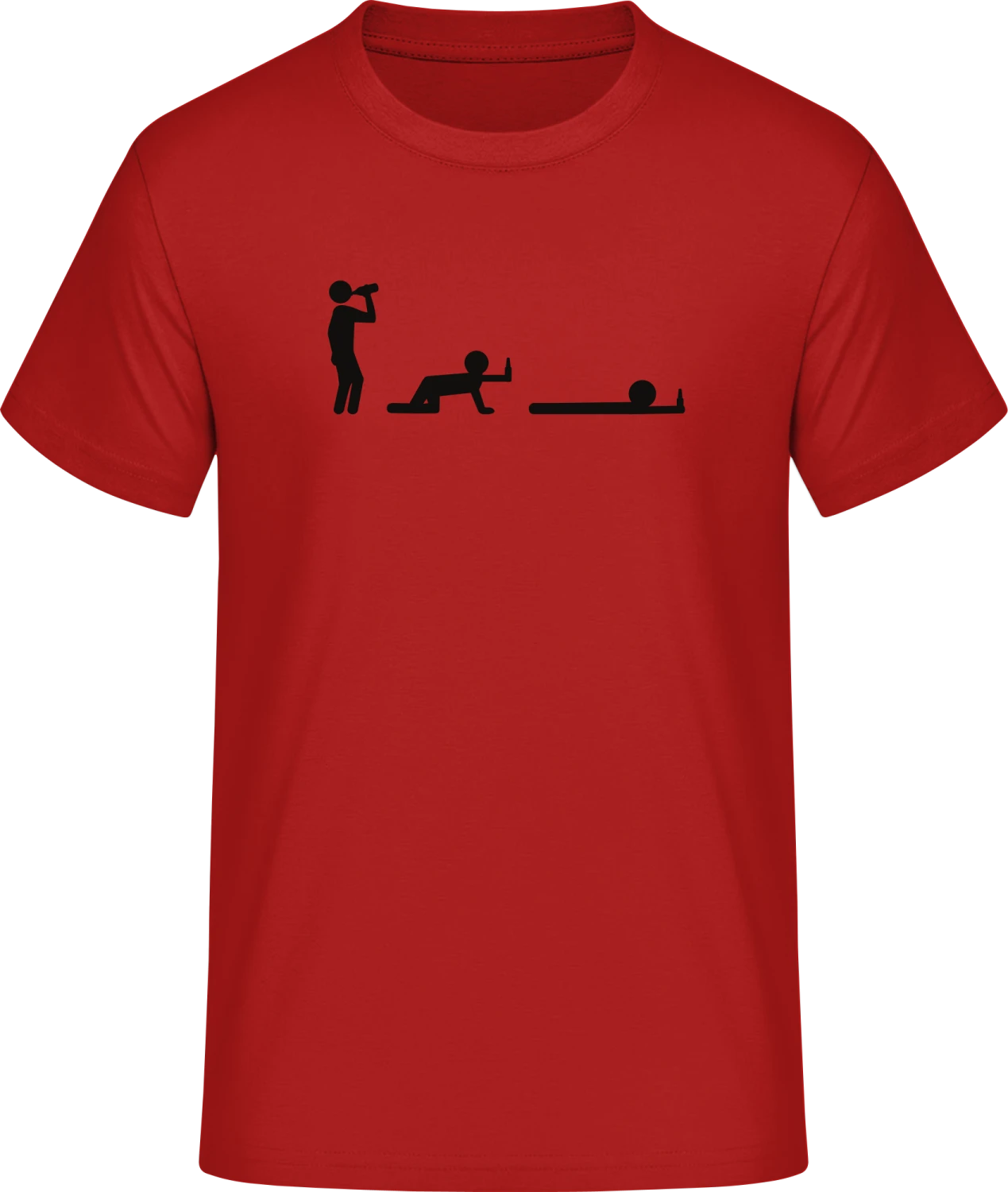 Drinking Kamasutra - Red #E190 T-Shirt - Front