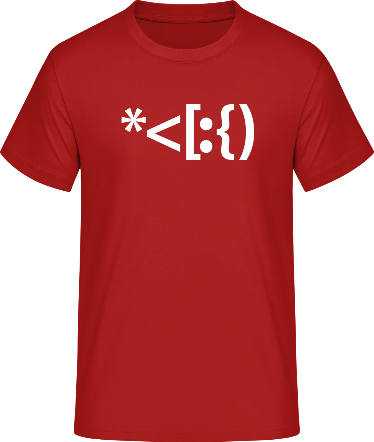 Geek Emoticons Santa Claus - Red #E190 T-Shirt - Front