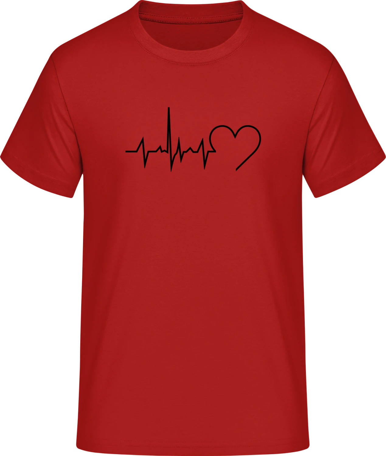 Heartbeat - Red #E190 T-Shirt - Front