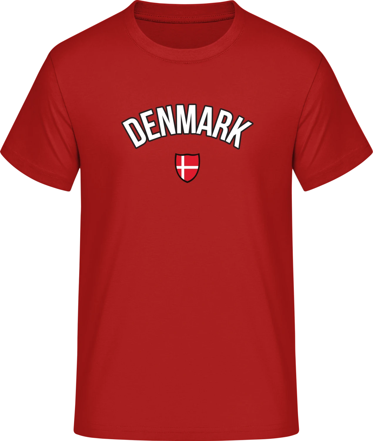 DENMARK Fan - Red #E190 T-Shirt - Front