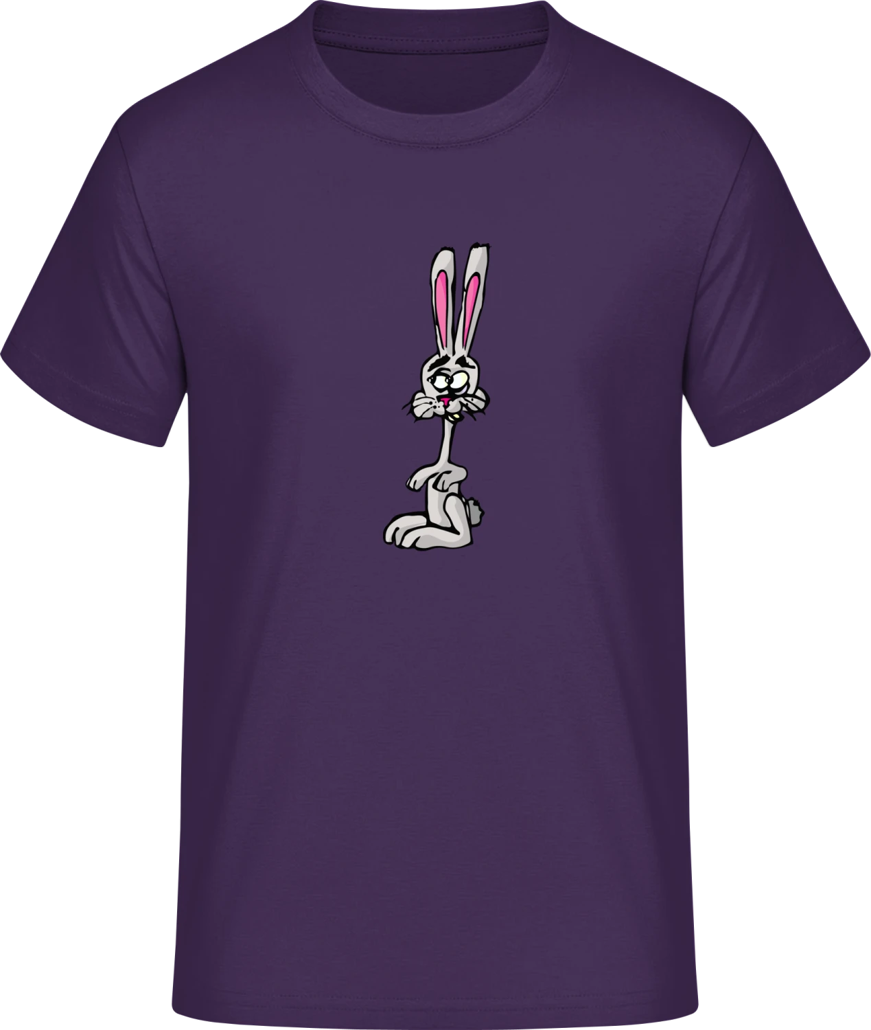 Grey Bunny Illustration - Front_Urban purple