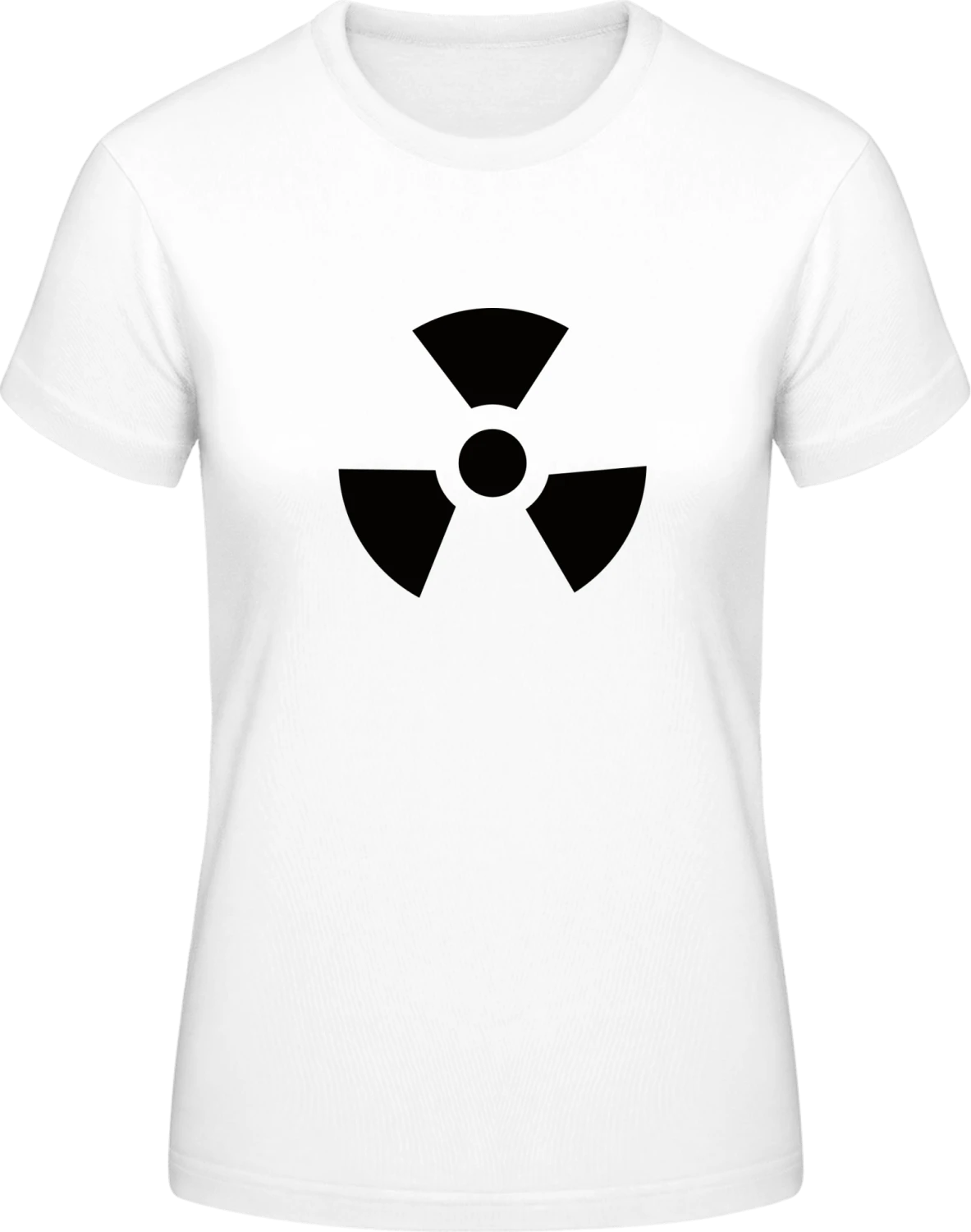 Radioactive Symbol - White #E190 women T-Shirt - Front