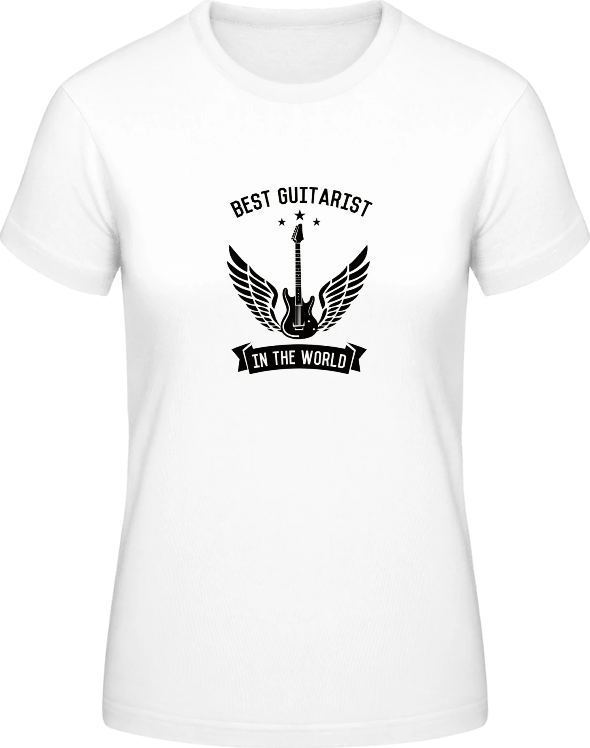 Best Guitarist In The World - White #E190 women T-Shirt - Front