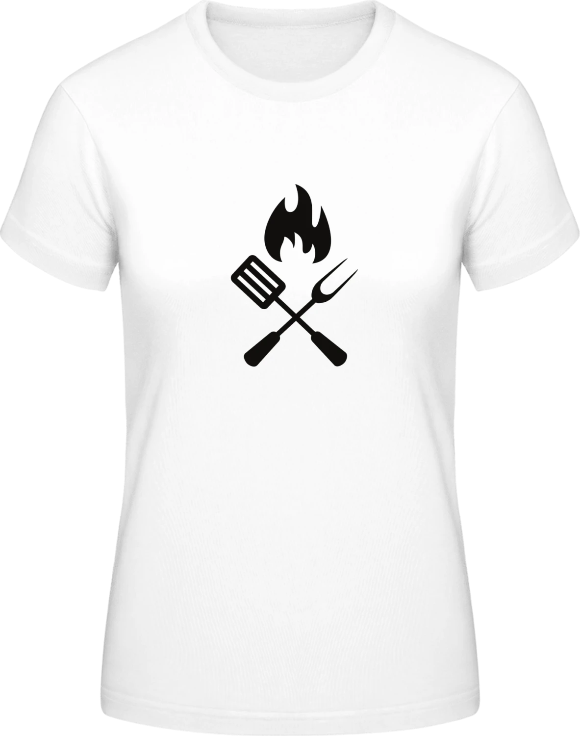 Grilling Kitt - White #E190 women T-Shirt - Front