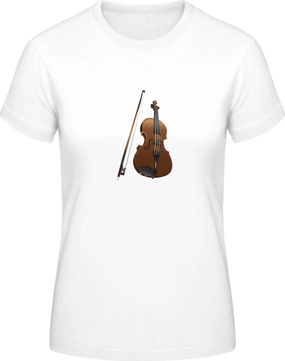 Geige Realistisch - White #E190 women T-Shirt - Front