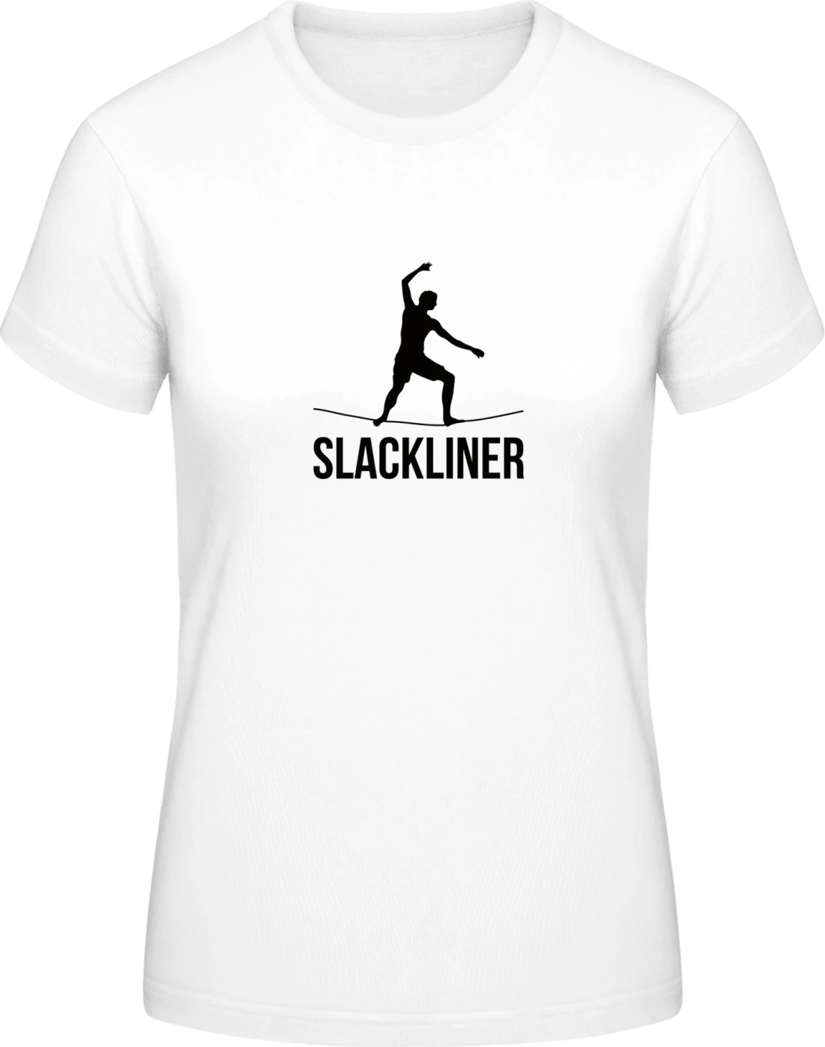 Slackliner - White #E190 women T-Shirt - Front