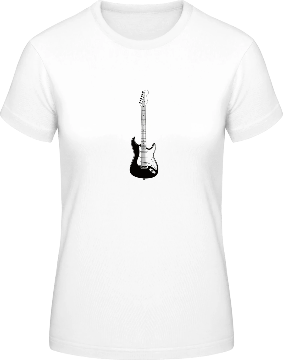 E Guitar - White #E190 women T-Shirt - Front