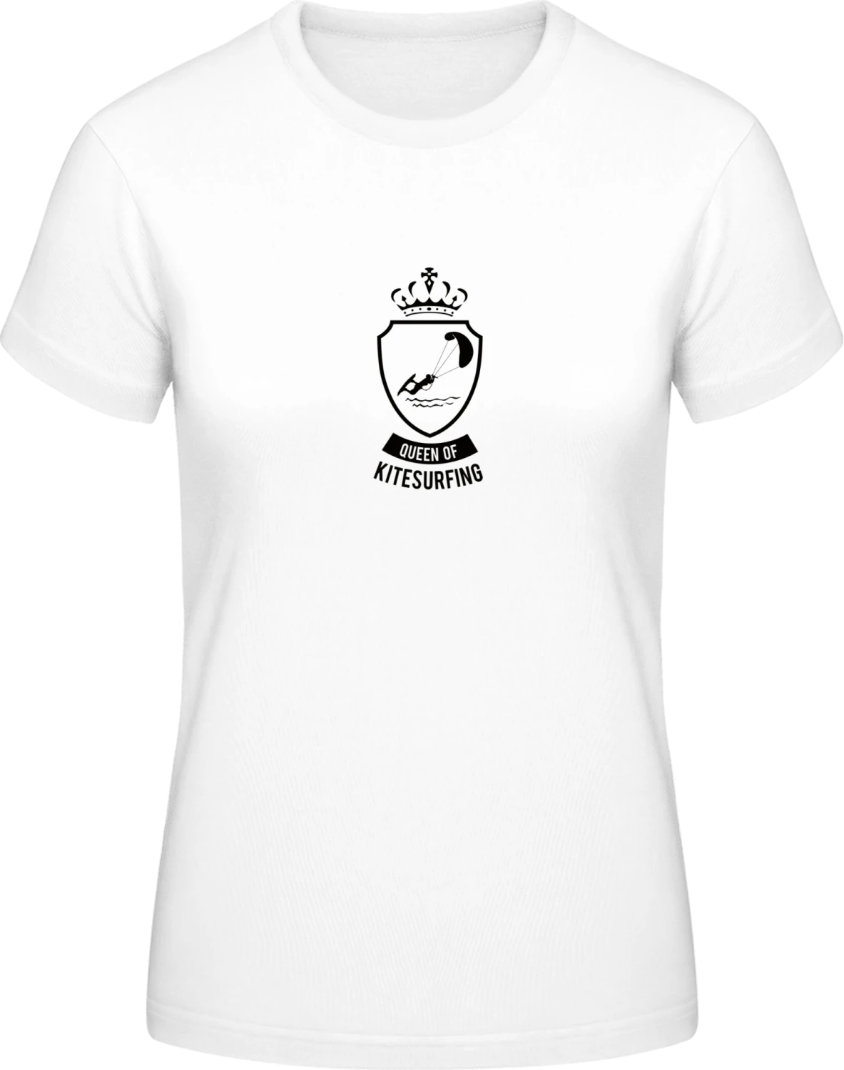 Queen Of Kitesurfing - White #E190 women T-Shirt - Front