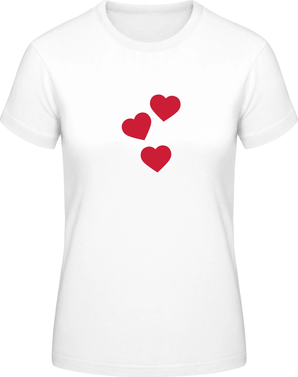 Hearts Composition - White #E190 women T-Shirt - Front