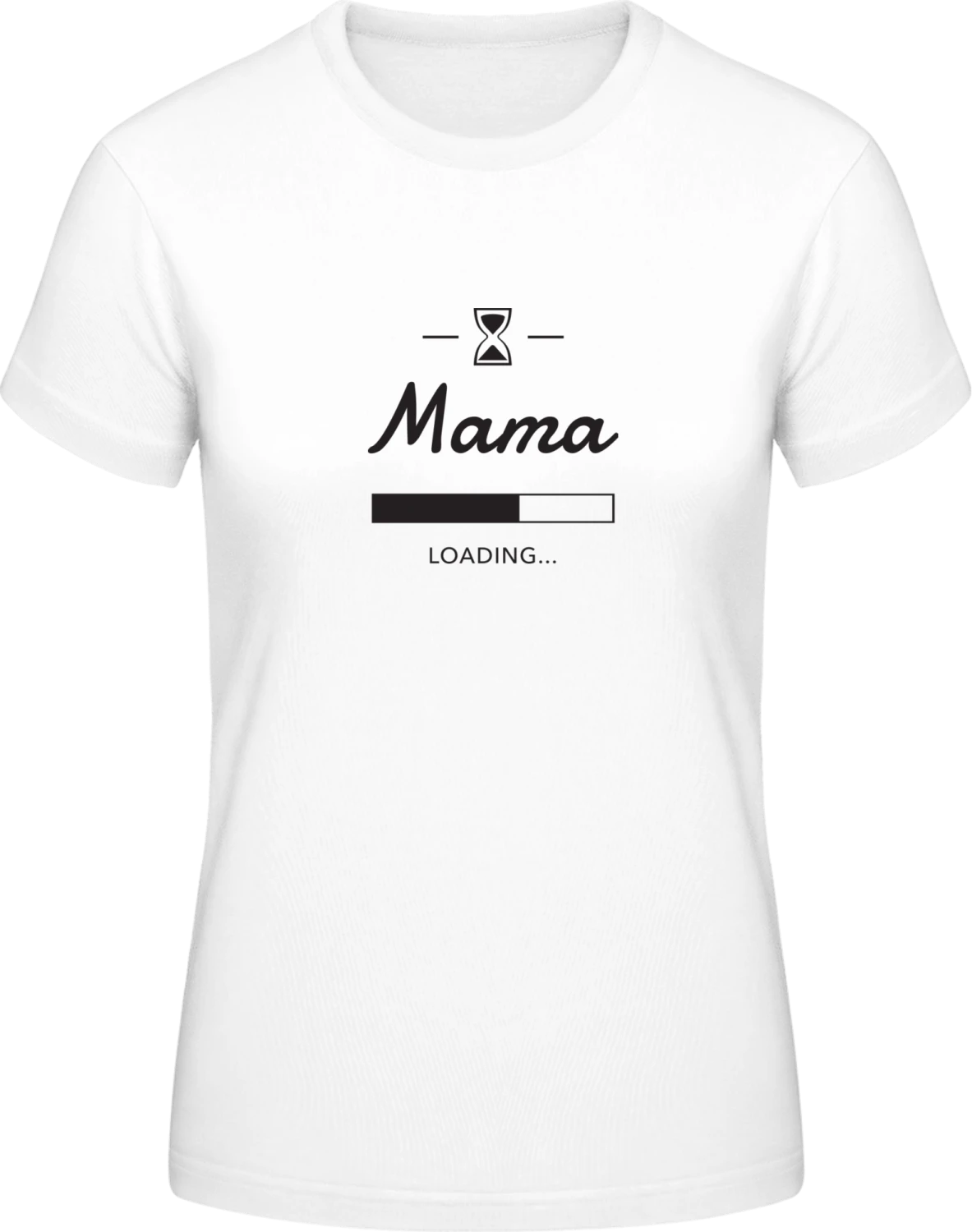 Mama loading - White #E190 women T-Shirt - Front