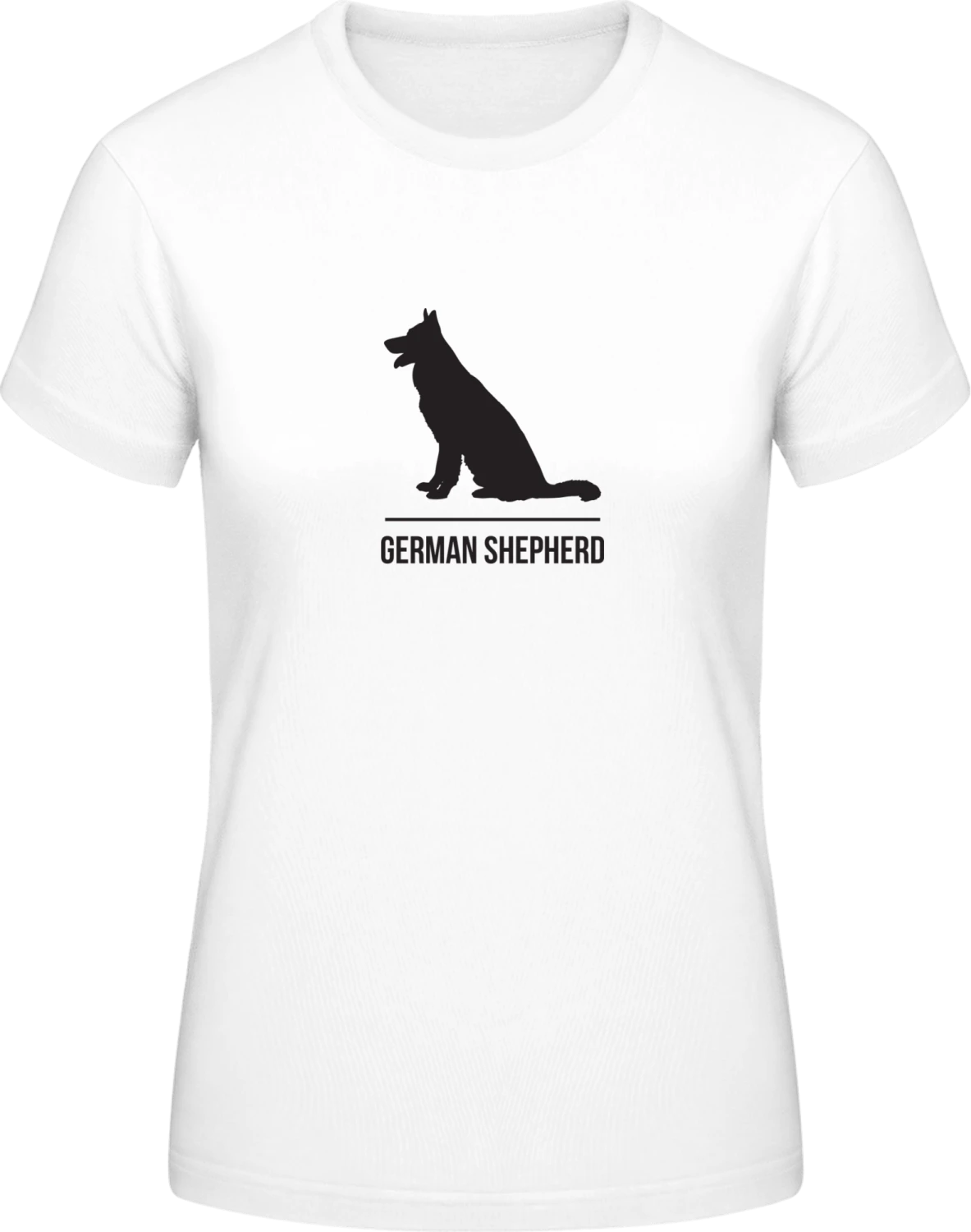 German Shepherd - White #E190 women T-Shirt - Front