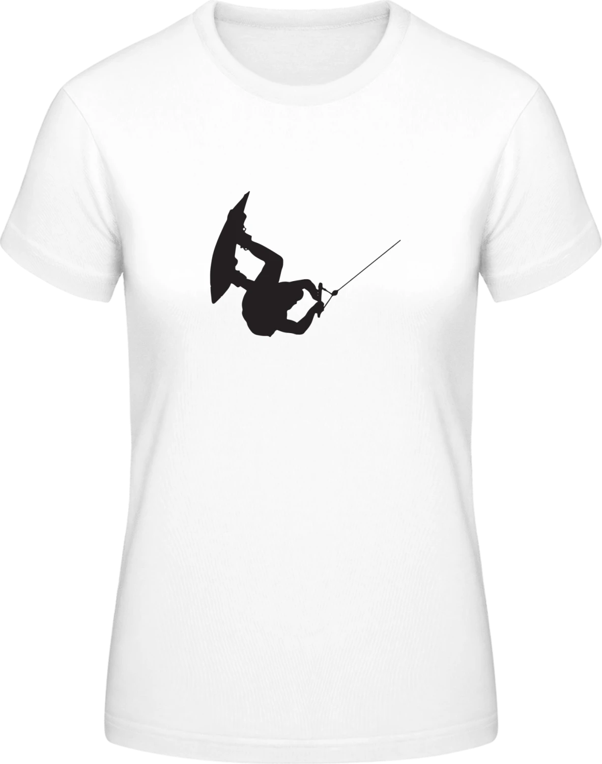 Wakeboarding - White #E190 women T-Shirt - Front