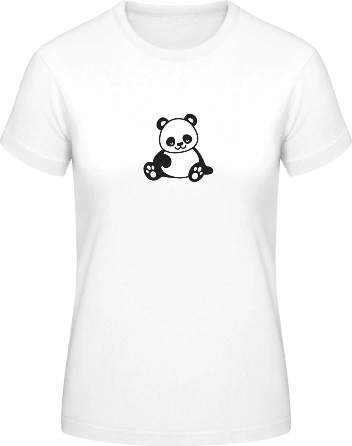 Panda Bear Sweet - White #E190 women T-Shirt - Front