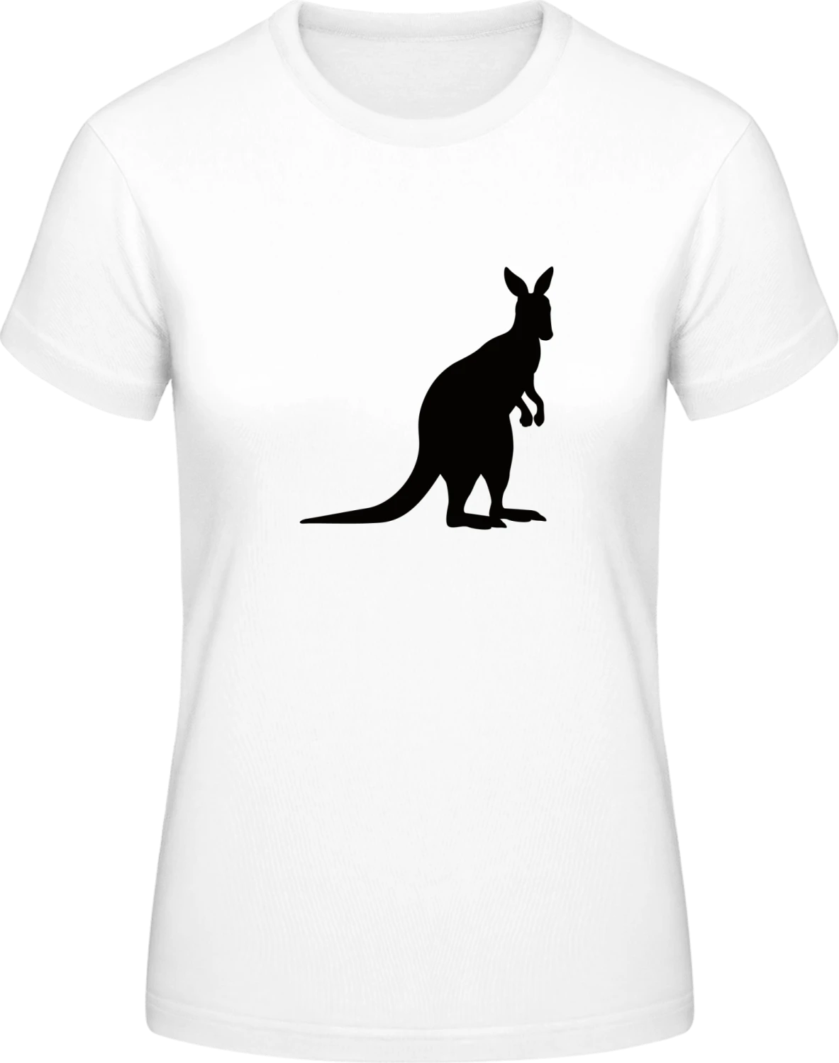 Kangaroo - White #E190 women T-Shirt - Front