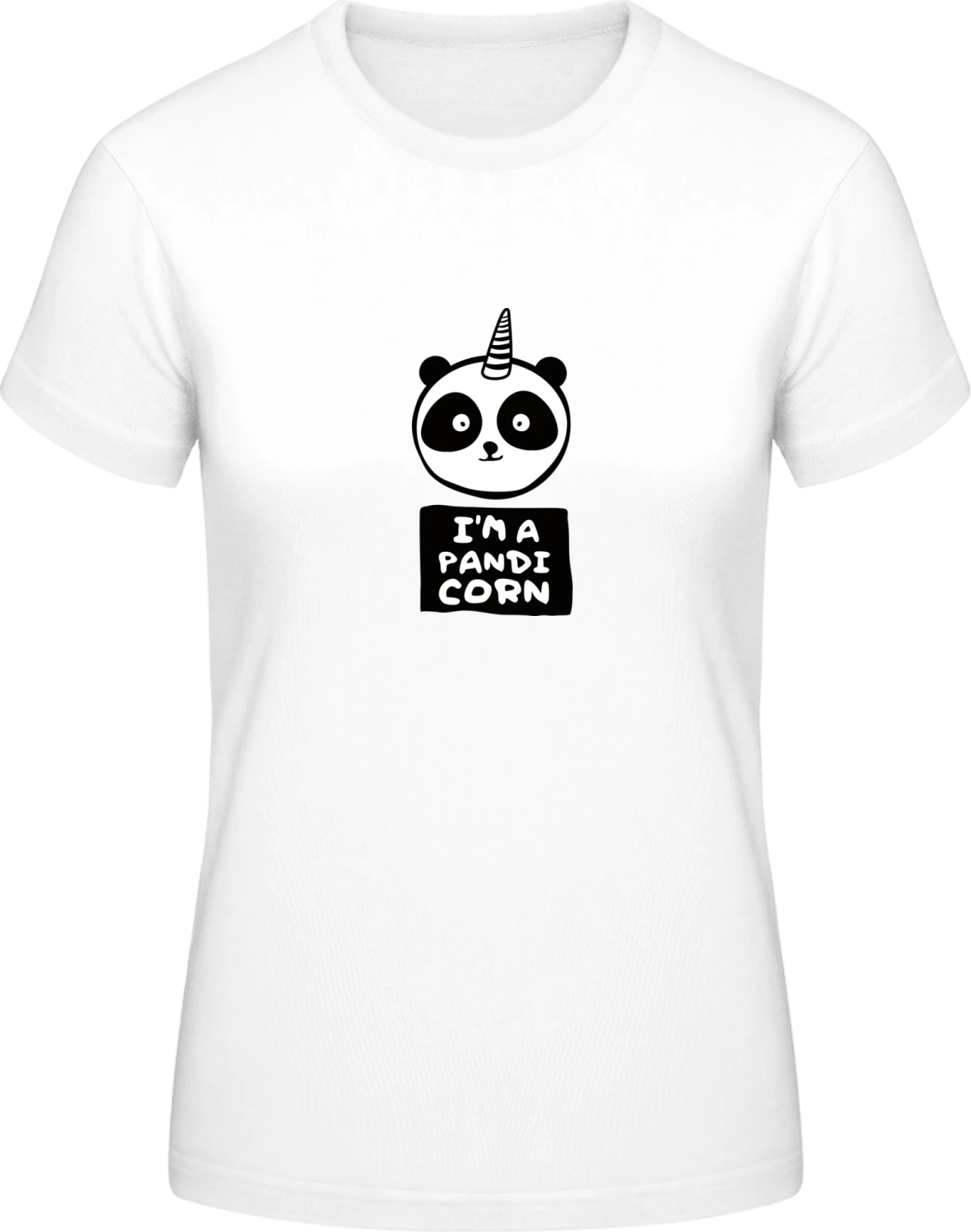 I´m A Pandicorn - White #E190 women T-Shirt - Front