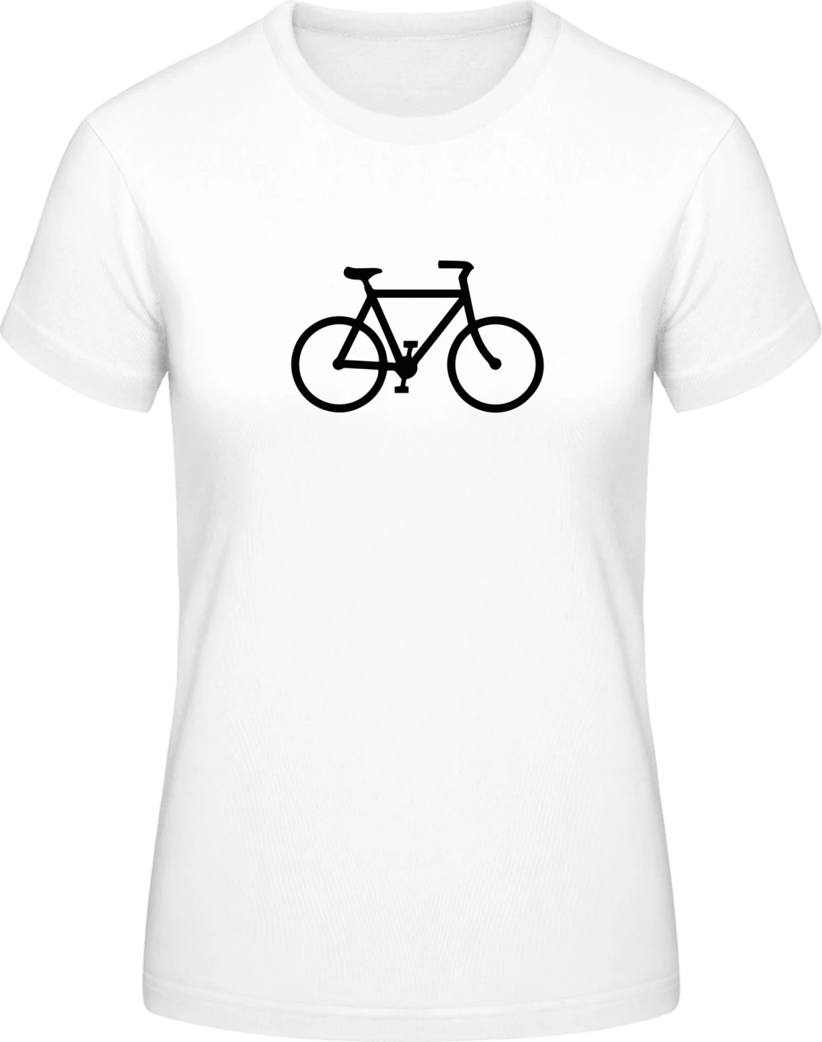 Bicycle Logo - White #E190 women T-Shirt - Front