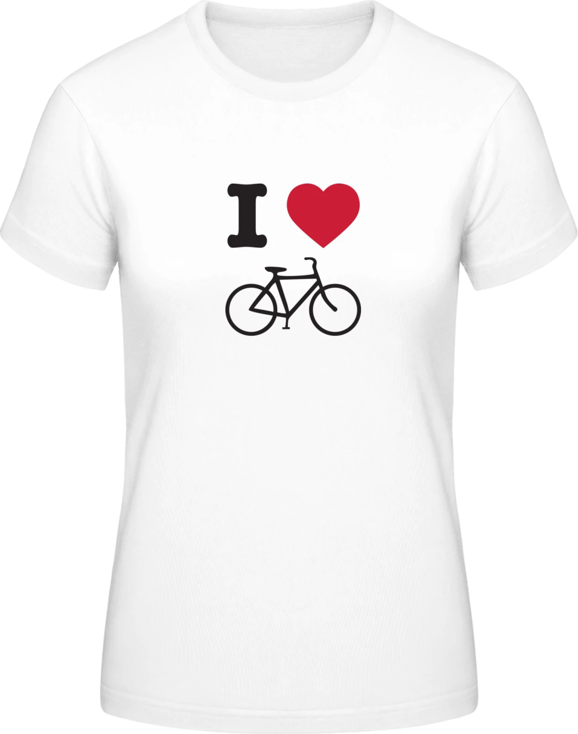 I Love Bicycle - White #E190 women T-Shirt - Front