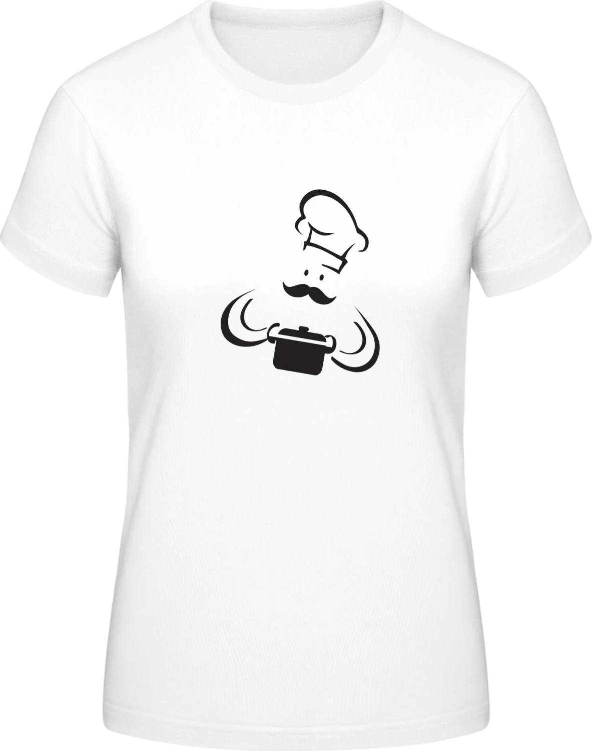 Funny Cook - White #E190 women T-Shirt - Front