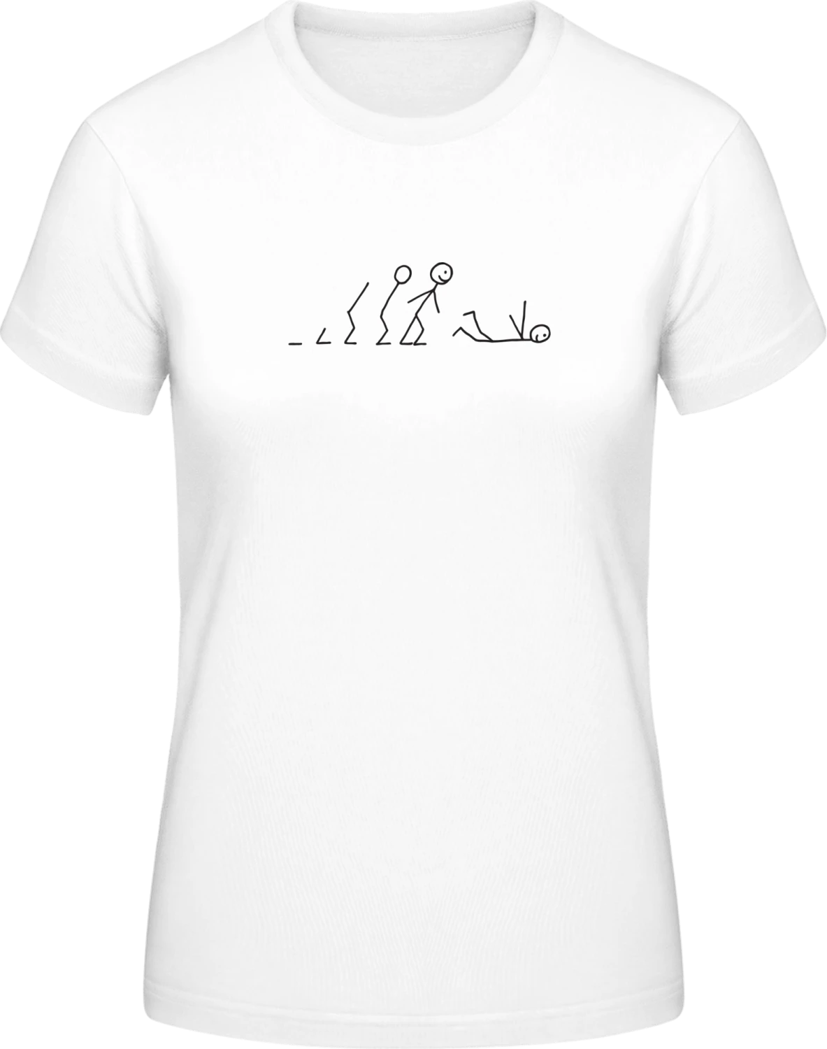 Funny Evolution - White #E190 women T-Shirt - Front