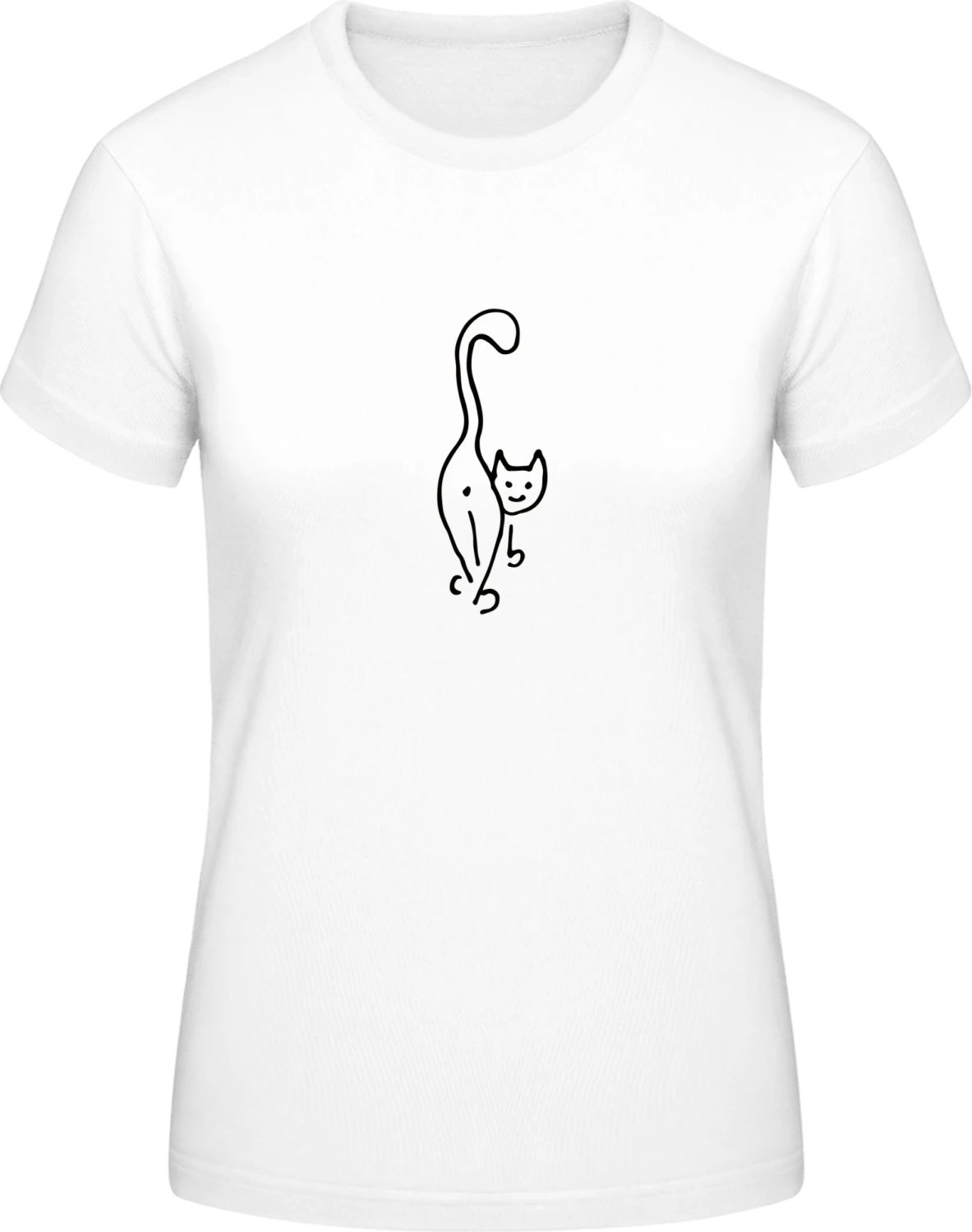 Funny Cat Comic - White #E190 women T-Shirt - Front