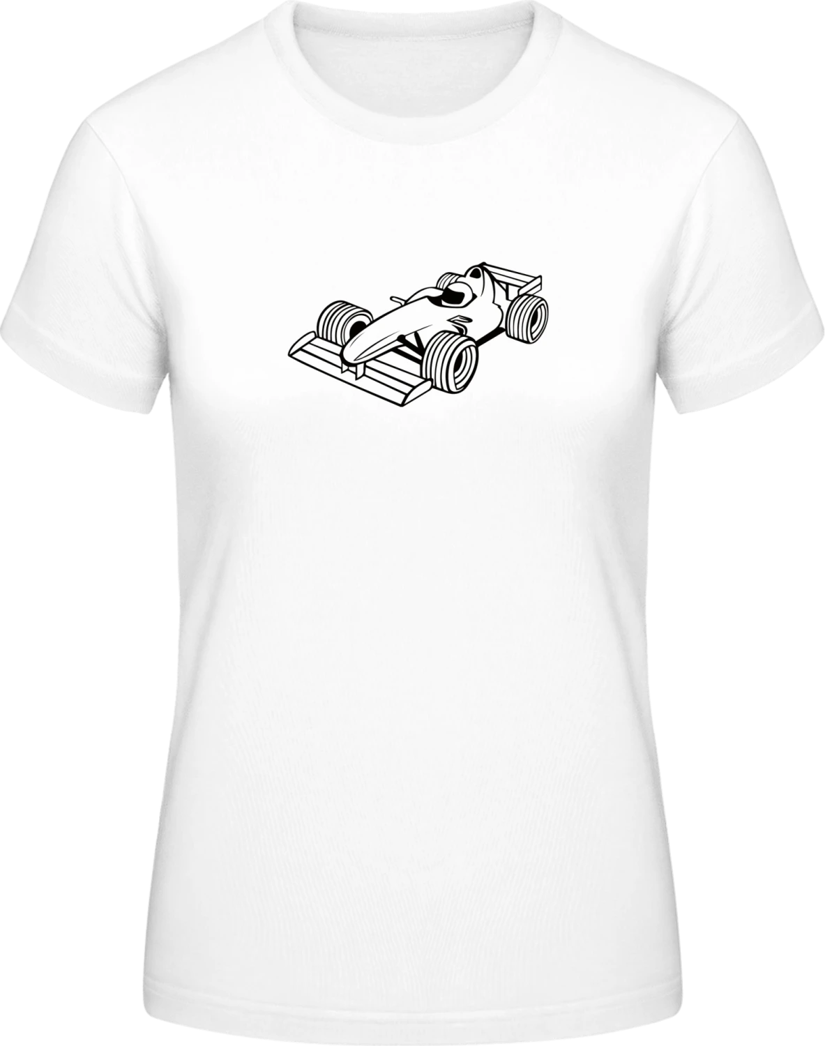 Formula 1 Racing Car - White #E190 women T-Shirt - Front