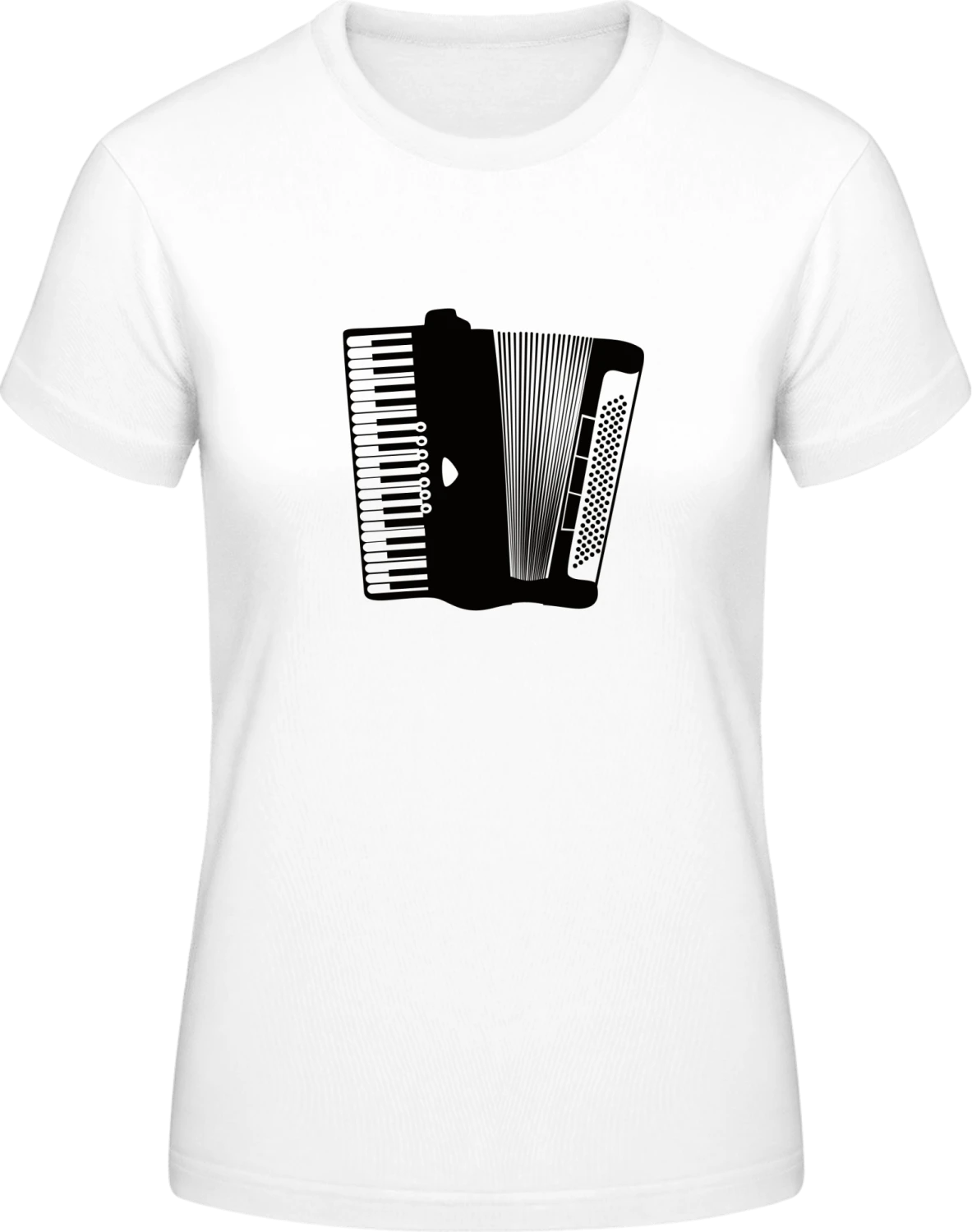 Akkordeon einfach - White #E190 women T-Shirt - Front