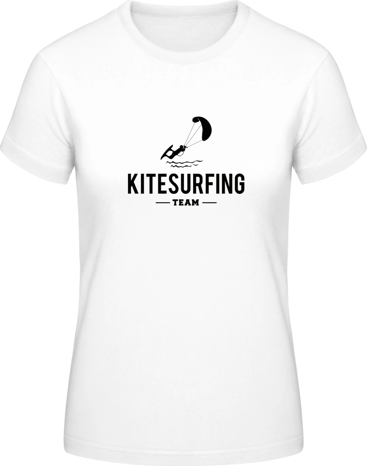 Kitesurfing Team - White #E190 women T-Shirt - Front