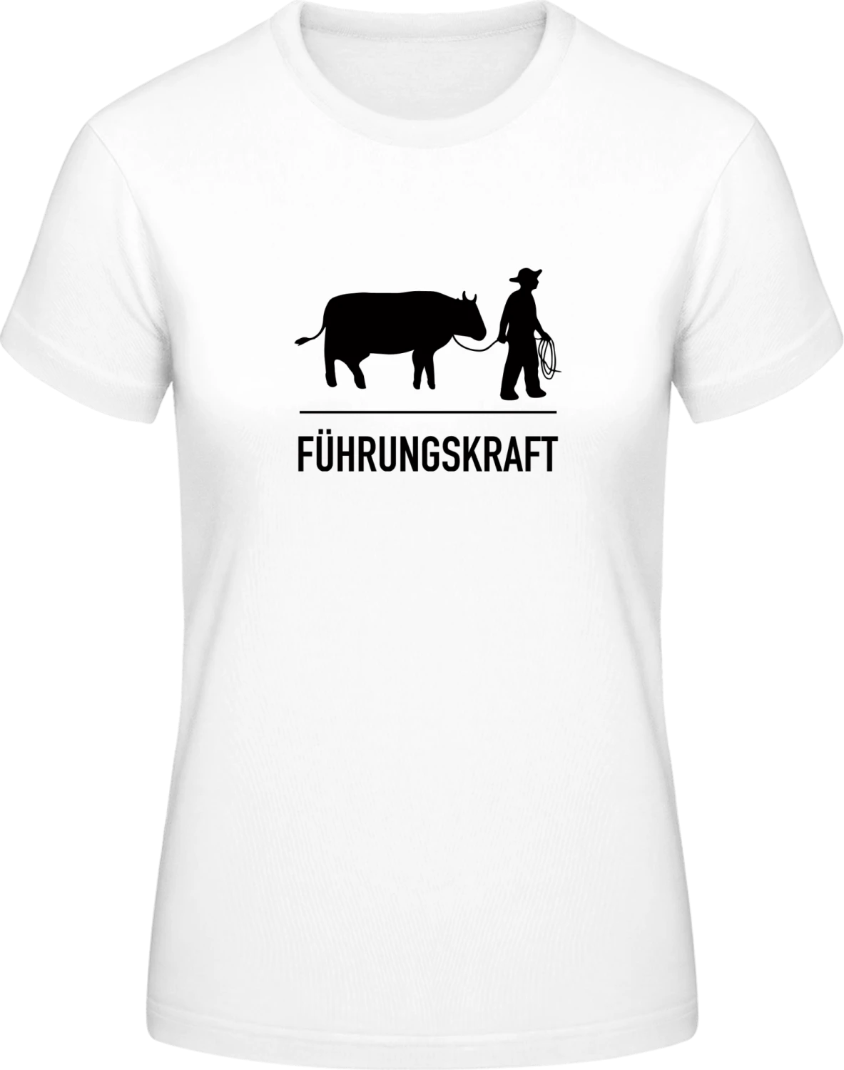 Führungskraft Kuh - White #E190 women T-Shirt - Front