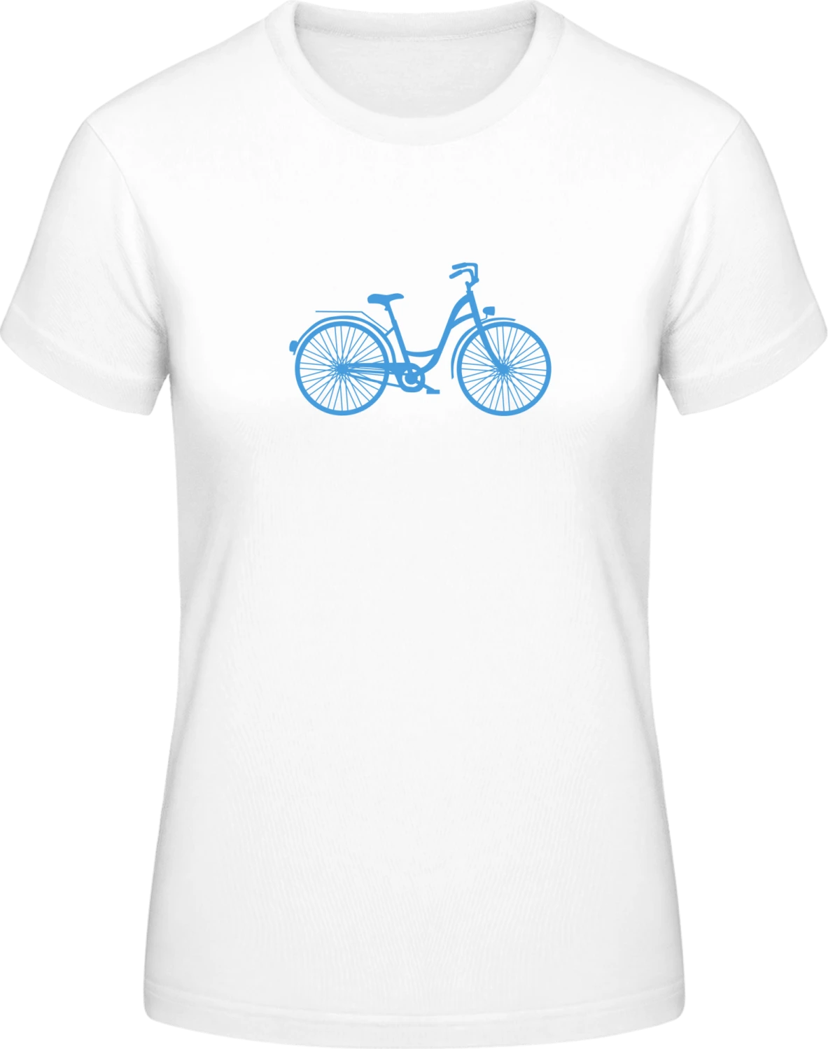 Vintage Bicycle Silhouette - White #E190 women T-Shirt - Front