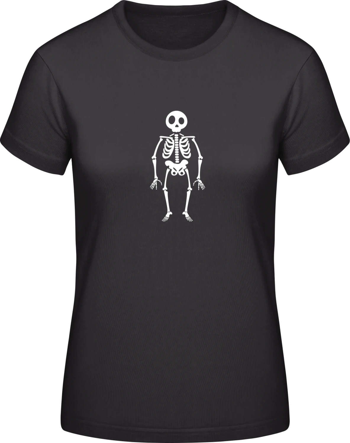 Funny Skeleton - Black #E190 women T-Shirt - Front