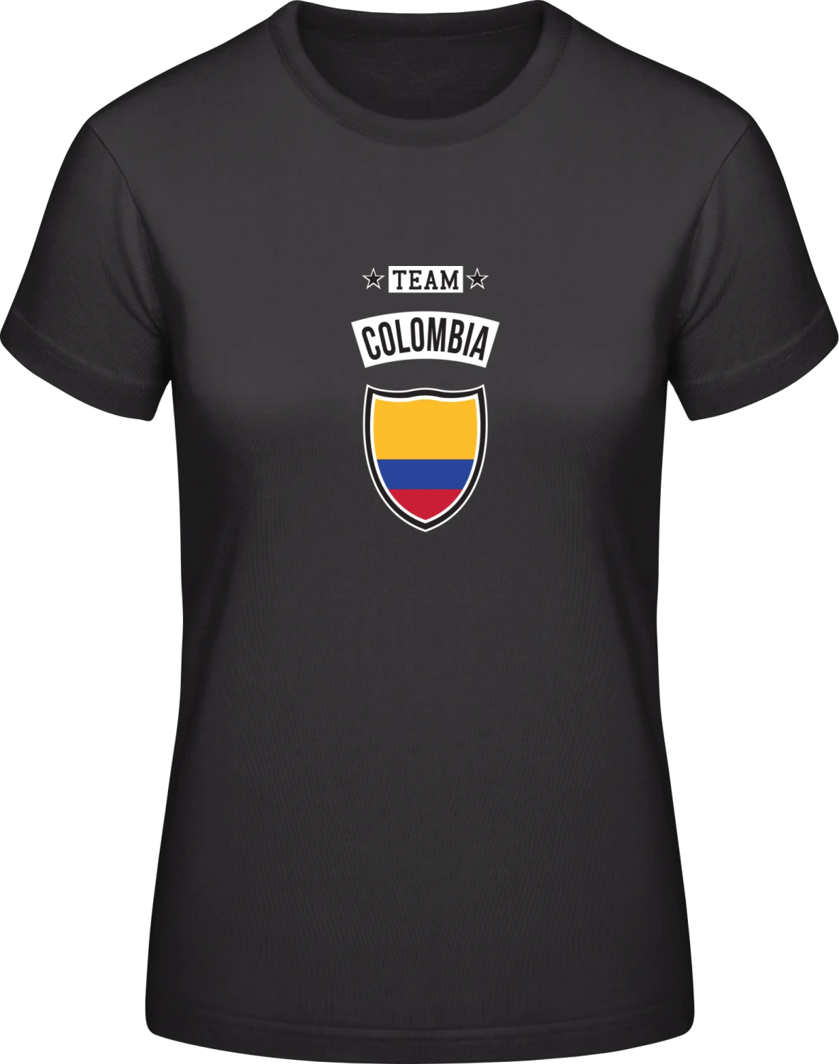 Team Colombia - Black #E190 women T-Shirt - Front