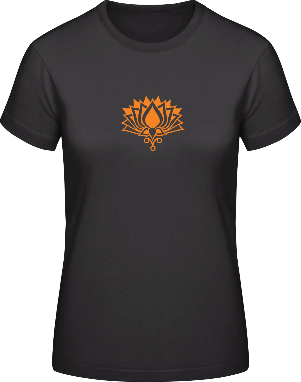 Yoga Lotus - Black #E190 women T-Shirt - Front