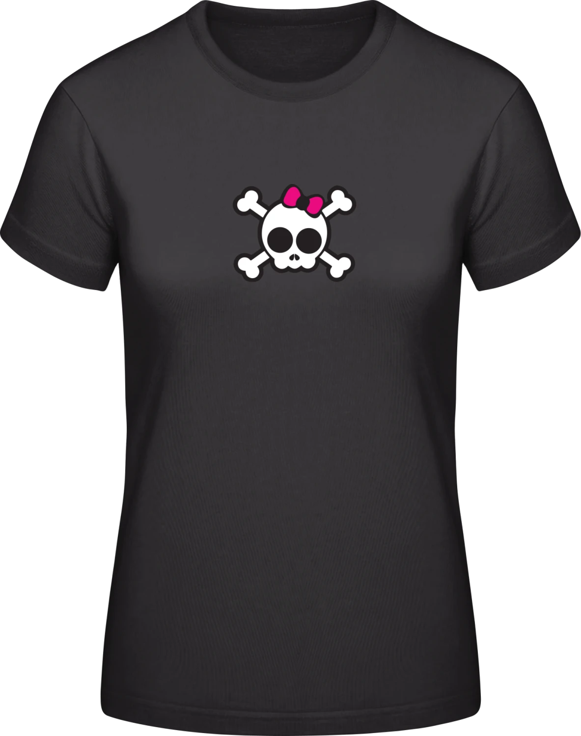 Baby Skull And Crossbones - Black #E190 women T-Shirt - Front