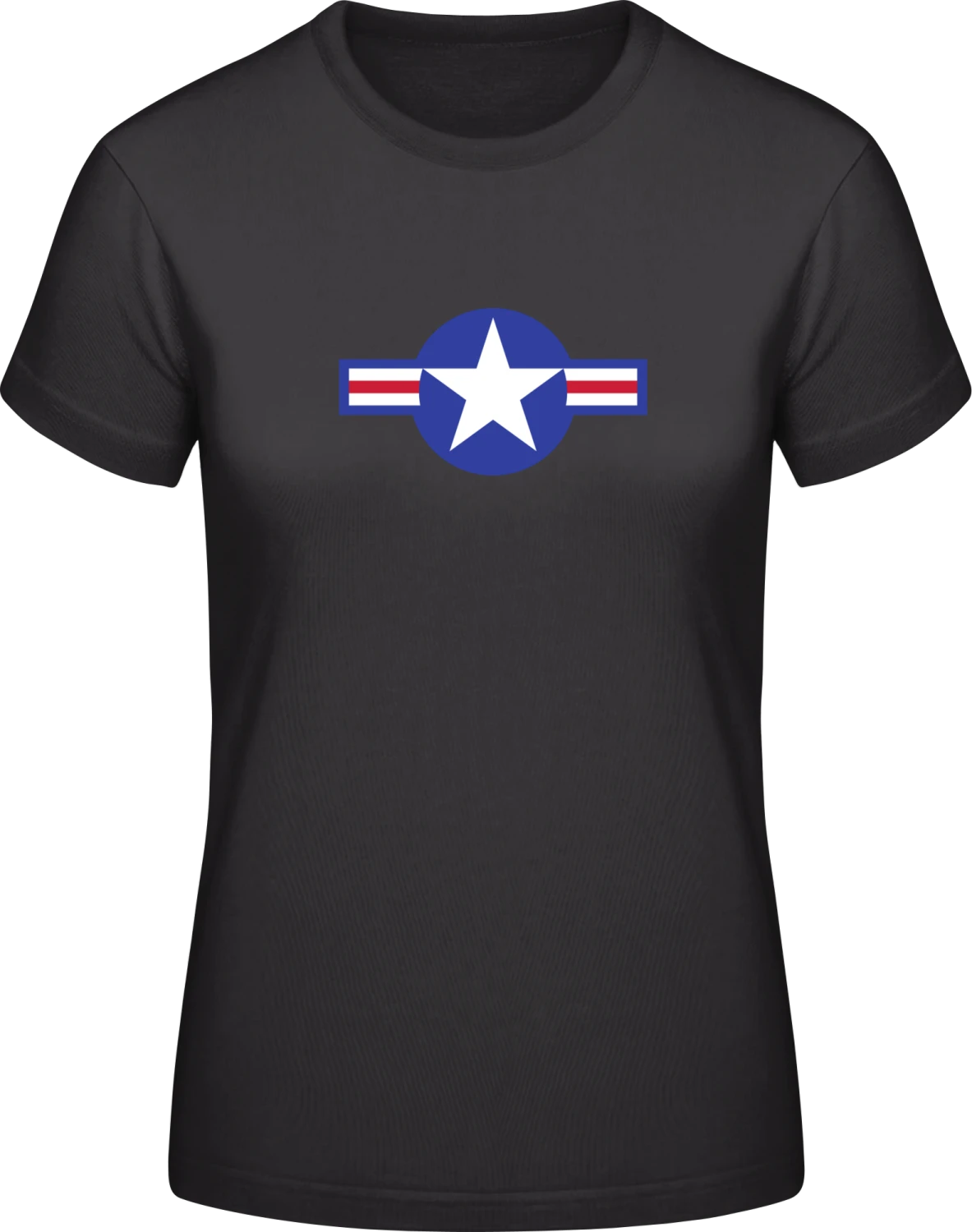 US Air Force Cockade - Black #E190 women T-Shirt - Front