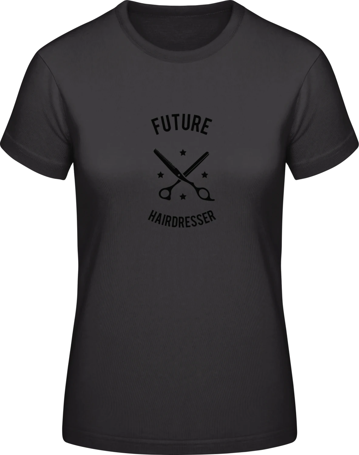 Future Hairdresser - Black #E190 women T-Shirt - Front