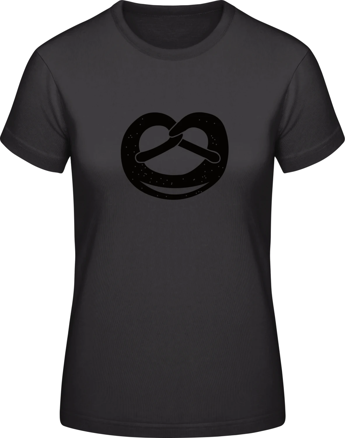 Brezel Illustration - Black #E190 women T-Shirt - Front