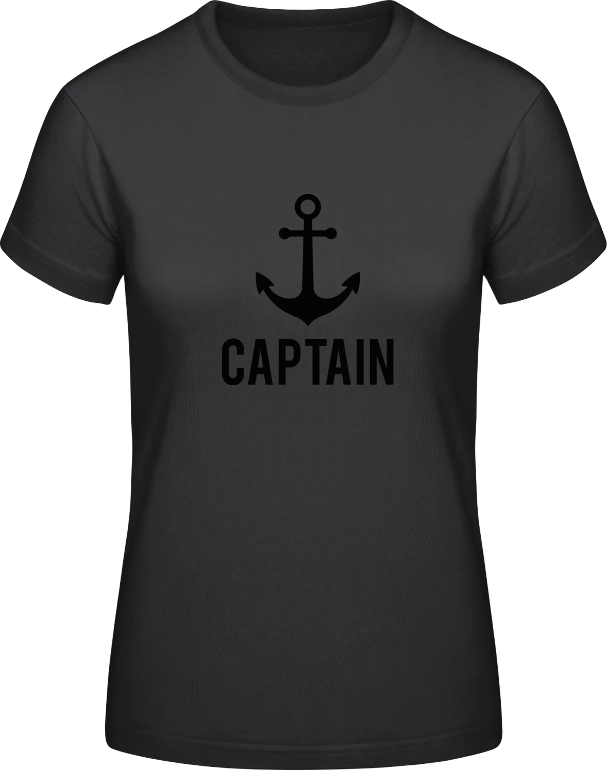 Captain - Black #E190 women T-Shirt - Front