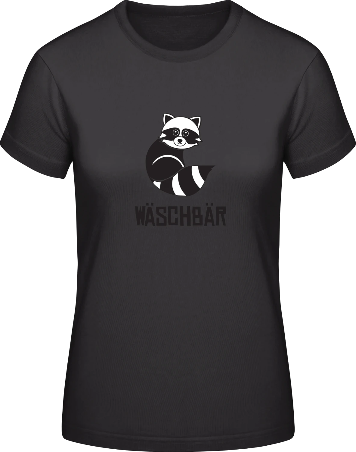 Waschbär - Black #E190 women T-Shirt - Front