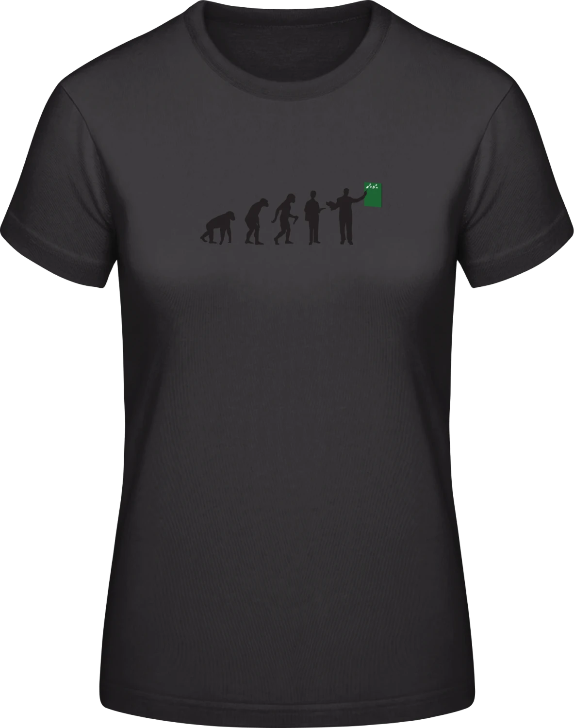 Teacher Evolution - Black #E190 women T-Shirt - Front