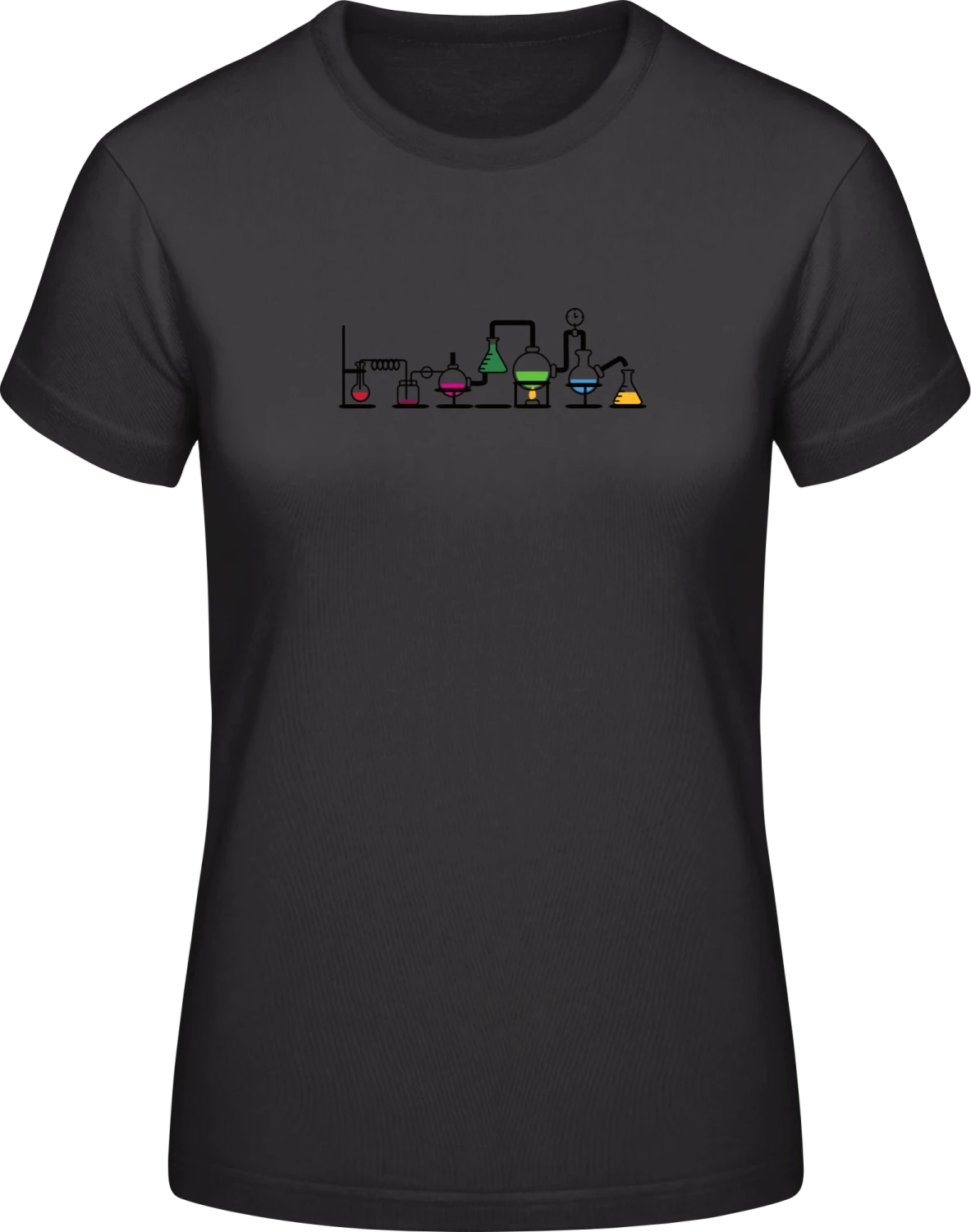 Chemical Experiment - Black #E190 women T-Shirt - Front