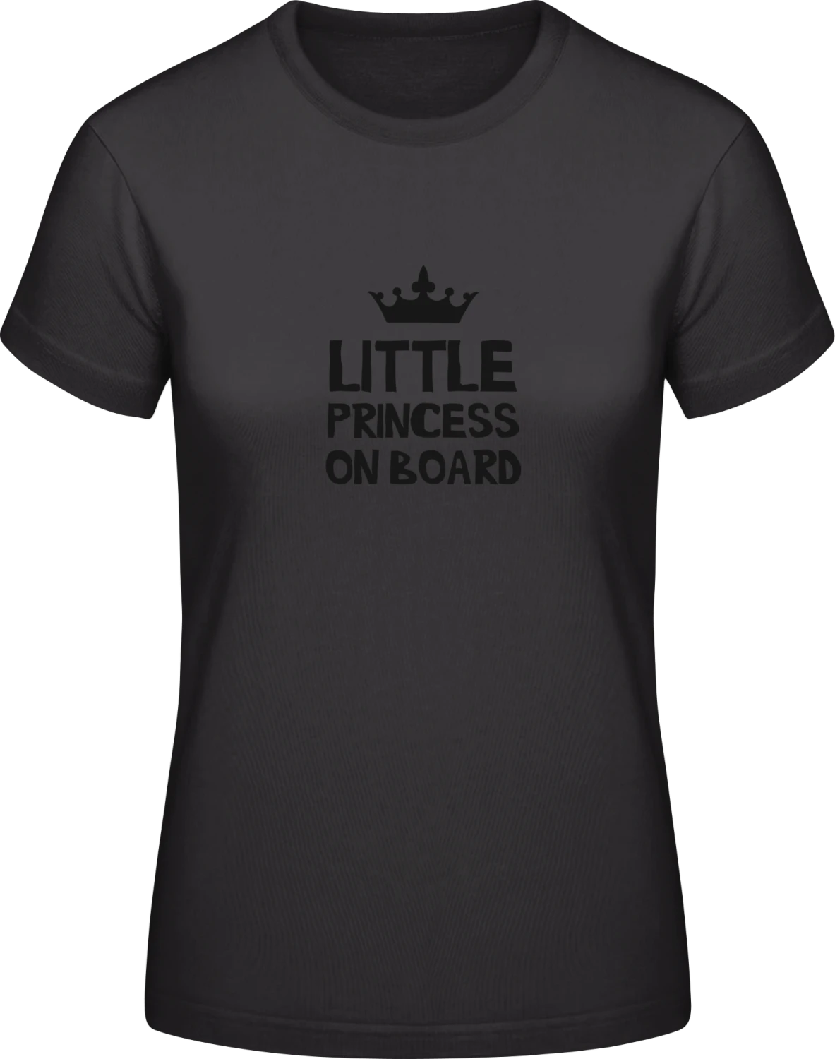 Little Princess On Board - Black #E190 women T-Shirt - Front