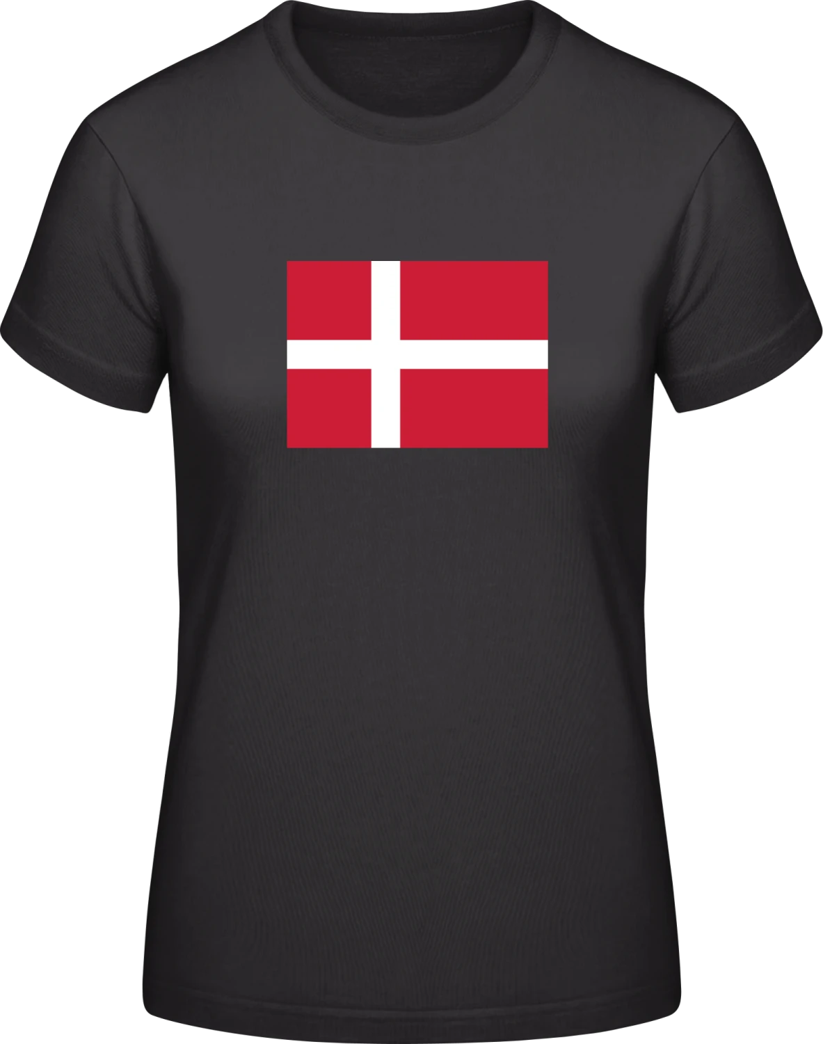 Denmark Flag Classic - Black #E190 women T-Shirt - Front