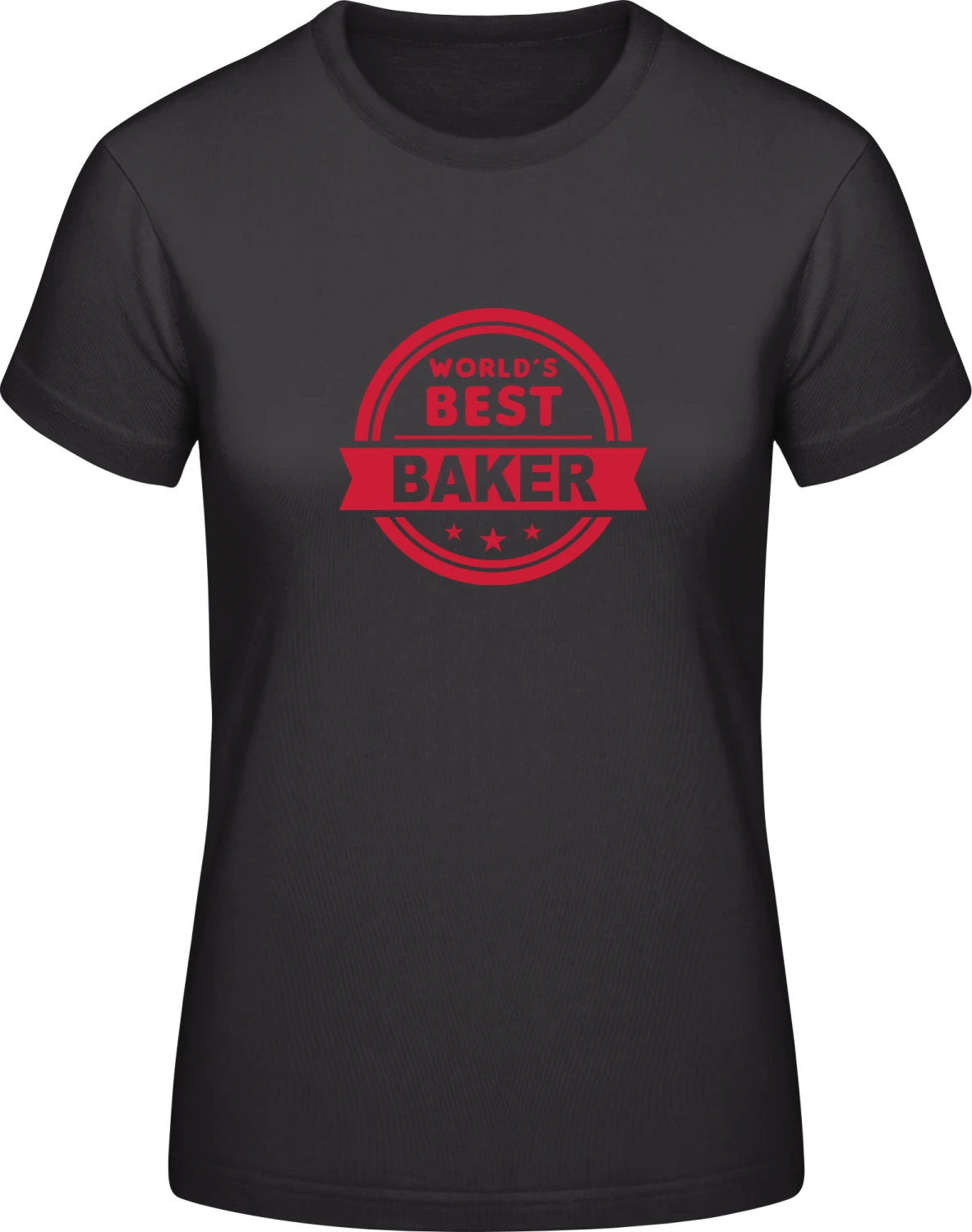 World's Best Baker - Black #E190 women T-Shirt - Front