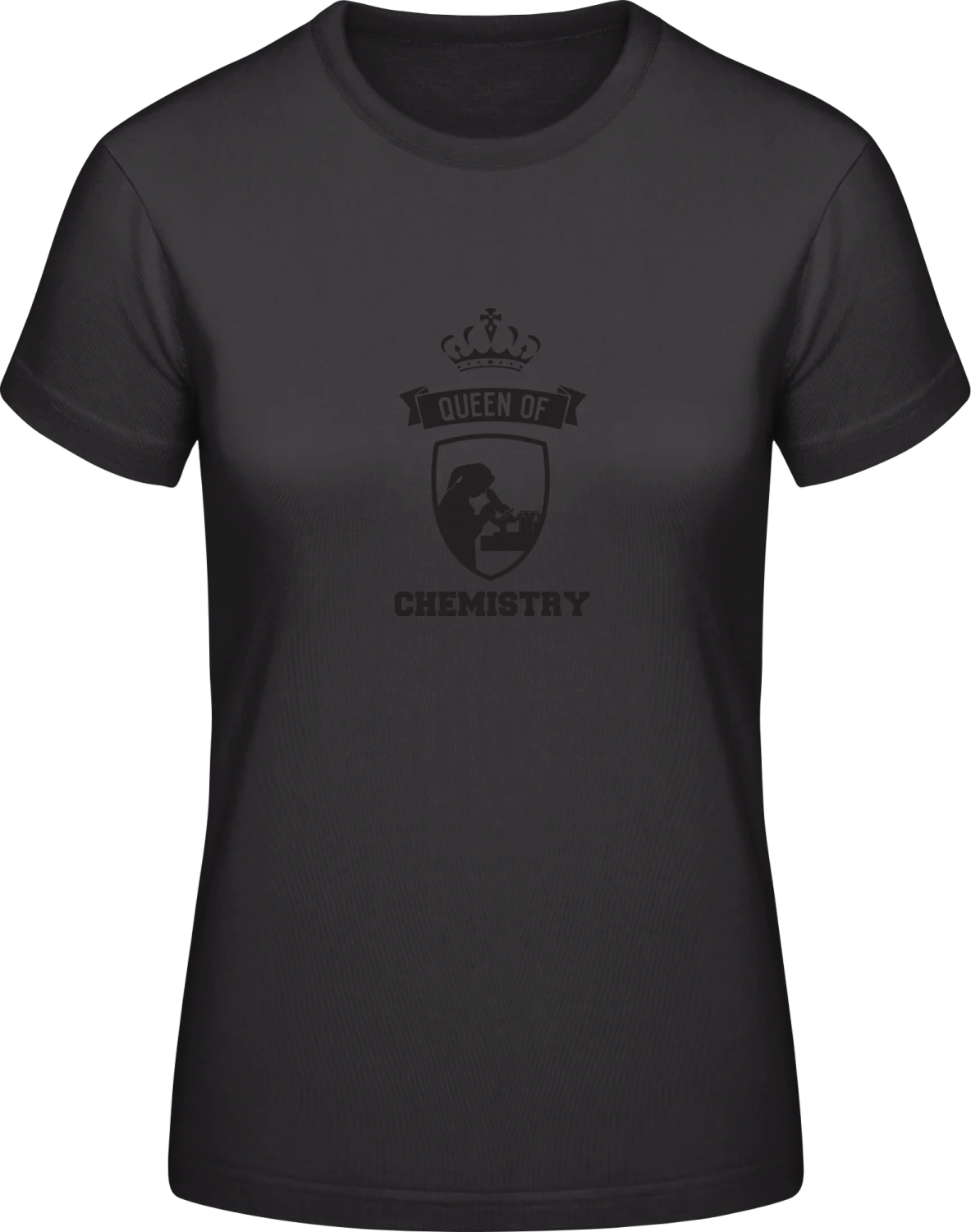 Queen of Chemistry - Black #E190 women T-Shirt - Front