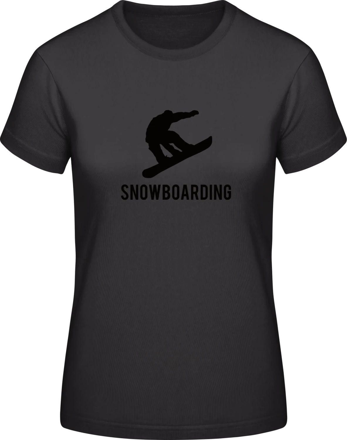 Snowboarding - Black #E190 women T-Shirt - Front